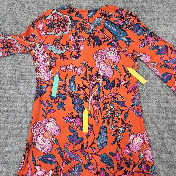 Soft Surroundings Top Womens XS Floral Sequin Embroidered 3/4 Sleeve Boho Tunic - Picture 16 of 16